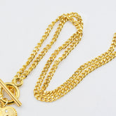 Crystal Heart Cross Charms Necklace